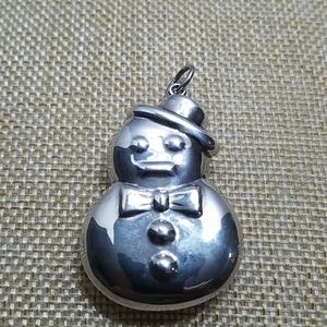 Sterling Frosty Snowman Pendant